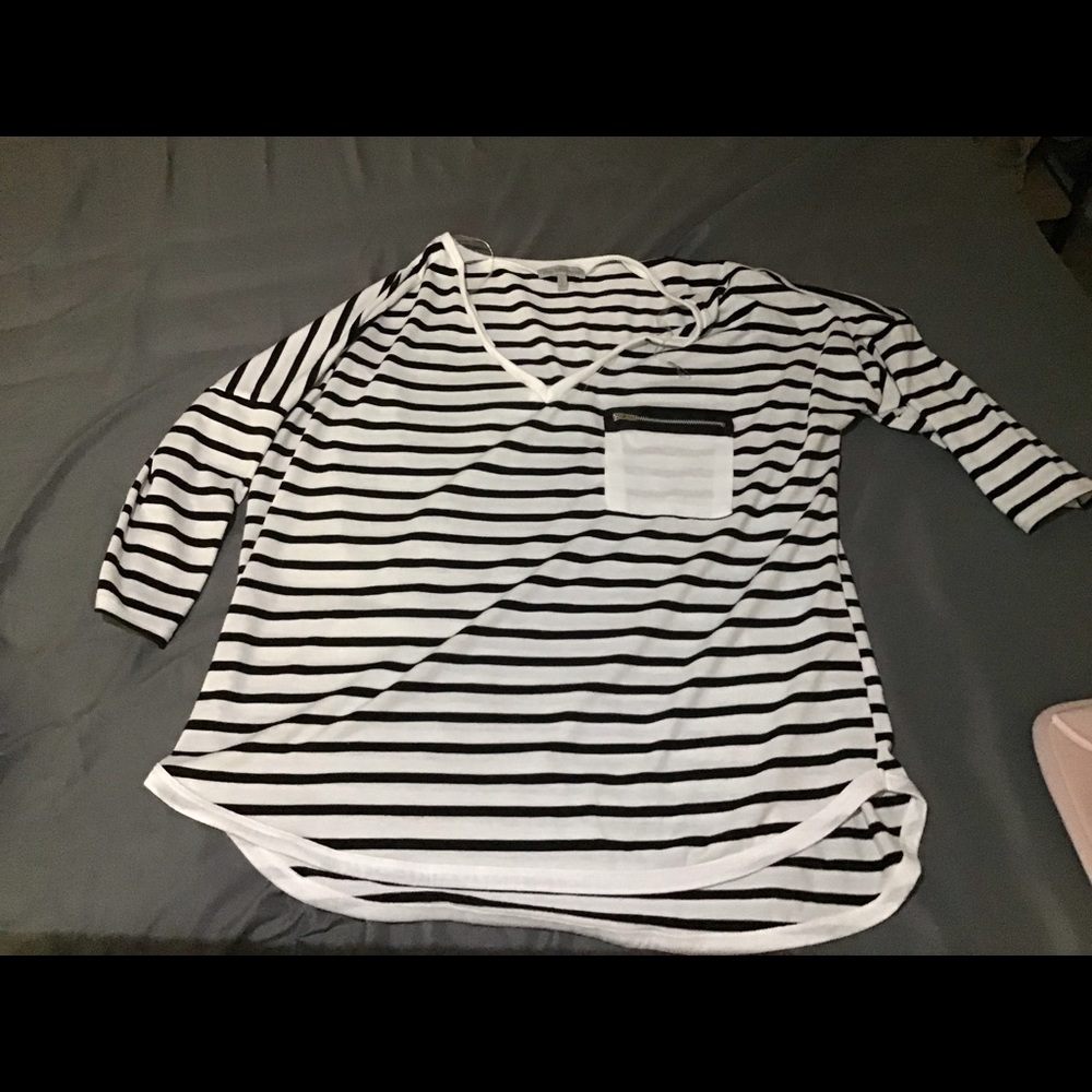 Black and white stripped top